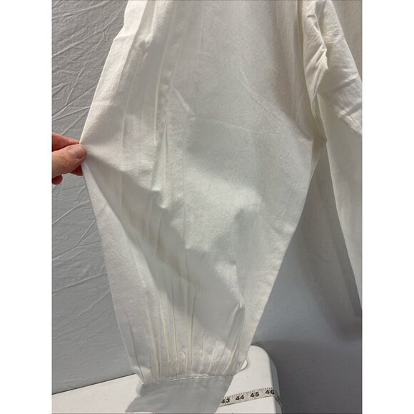 NEW J. Peterman Mens Shirt sz XL Pleated Ivory Poets Sleeve pioneer reenactment‎ - Picture 5 of 15